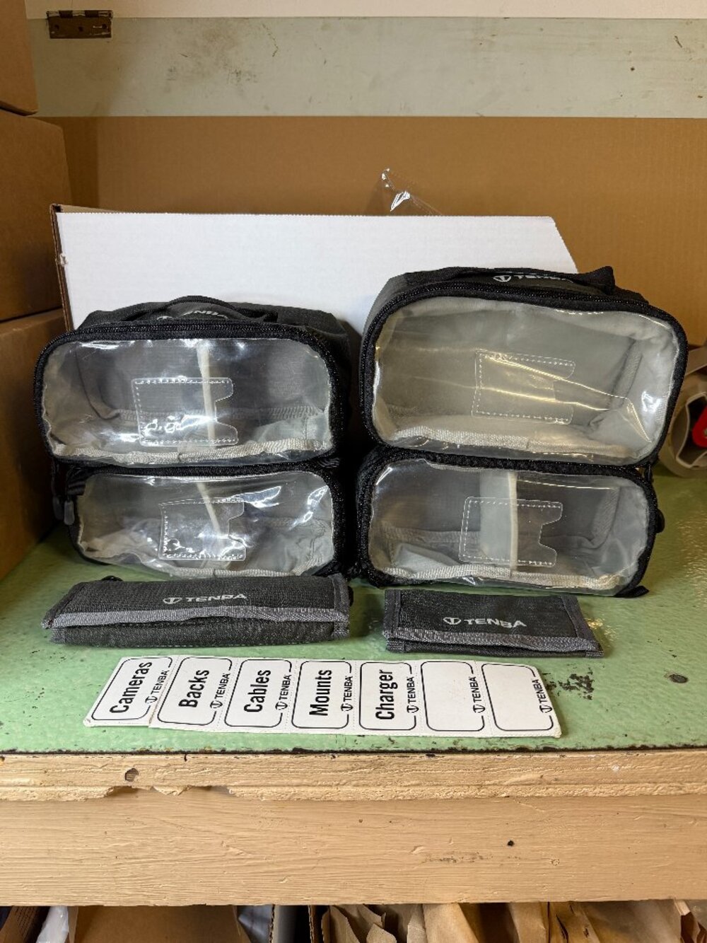 Tenba Tools Organizer Lot - 4 Clear Pouches, 1 Battery Wallet, 1 Media Wallet